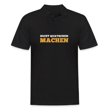 Nicht Quatschen Machen Maler Handwerker Gibser - Männer Poloshirt - Schwarz - Vorne - Kai (181cm)