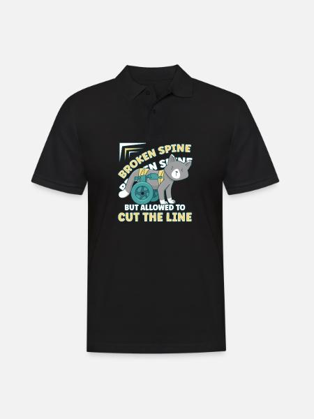 Handicap Wheelchair Design for an Amputation - Männer Poloshirt - Schwarz