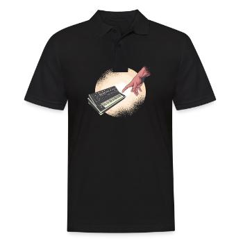 Sound Engineer Synthesizer Art - Männer Poloshirt - Schwarz - Vorne - Kai (181cm)