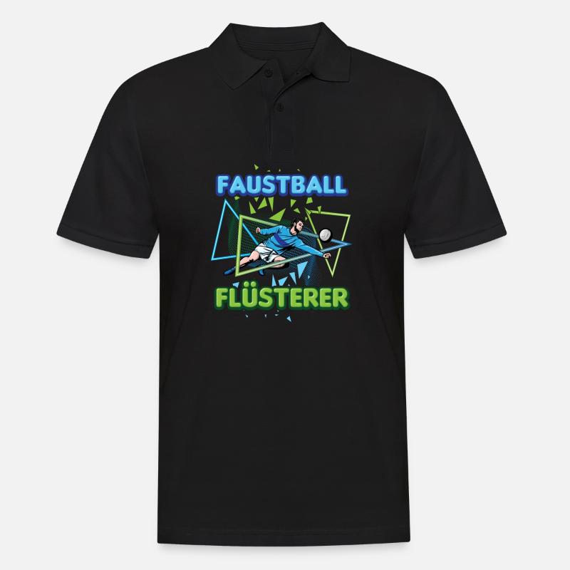 Faustball Flüsterer Rückschlagspiel Faustballer - Männer Poloshirt - Schwarz