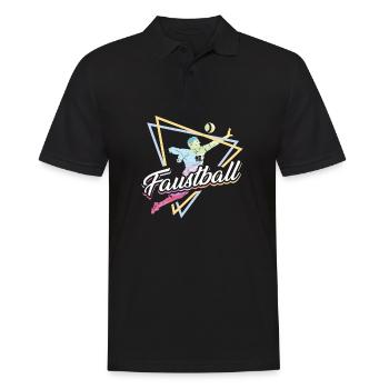 Faustball Faustballer Rundschlag Ballsport - Männer Poloshirt - Schwarz - Vorne - Kai (181cm)