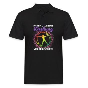 Nur noch eine Rhönradturnerin Akrobatik | Rhönrad - Männer Poloshirt - Schwarz - Vorne - Kai (181cm)