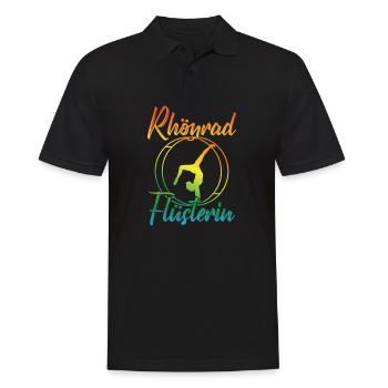 Rhönrad Flüsterin Rhönradturnerin Röhnrad Turnen - Männer Poloshirt - Schwarz - Vorne - Kai (181cm)