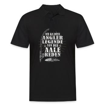 Angler Geschenke Aalfisch Wortspiel Aal Angeln - Männer Poloshirt - Schwarz - Vorne - Kai (181cm)