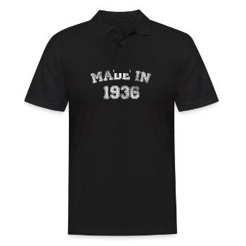 #1936 - Männer Poloshirt - Schwarz - Vorne - Kai (181cm)