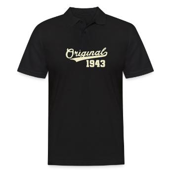 Original 1943 - Männer Poloshirt - Schwarz - Vorne - Kai (181cm)