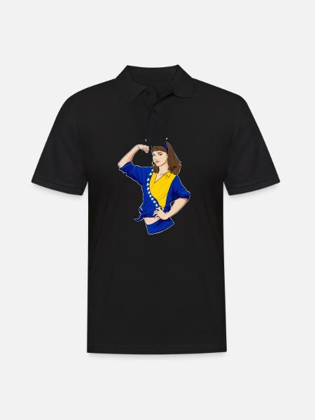 Bosnisk pige ubrydelig I Bosnien-Hercegovina - Herre poloshirt - sort