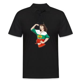 Fille bulgare Incassable Héritage bulgare - Polo Homme - noir - Devant - Kai (181cm)