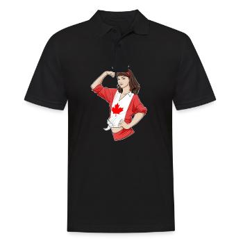Canadian Girl Unbreakable I Canadian Heritage I - Männer Poloshirt - Schwarz - Vorne - Kai (181cm)