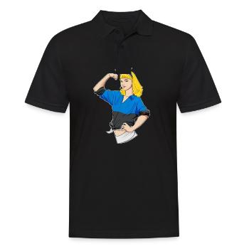 Estonian Girl Unbreakable I Estonian Heritage I - Men's Polo Shirt - black - Front - Kai (181cm)