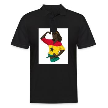 Ghana Fille Incassable I Ghana Héritage I Ghana - Polo Homme - noir - Devant - Kai (181cm)