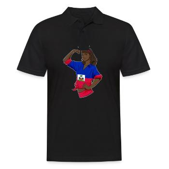 Haitian Girl Unbreakable I Haitian Heritage I - Men's Polo Shirt - black - Front - Kai (181cm)