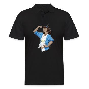 Fille guatémaltèque Incassable I Patrimoine Guatemala - Polo Homme - noir - Devant - Kai (181cm)