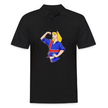 Fille islandaise incassable I Héritage islandais - Polo Homme - noir - Devant - Kai (181cm)