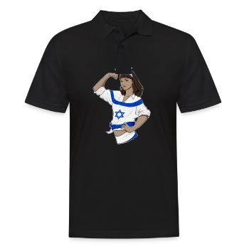 Fille israélienne incassable I Héritage israélien I - Polo Homme - noir - Devant - Kai (181cm)
