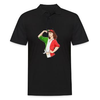Italy Girl Unbreakable I Italy Heritage I - Men's Polo Shirt - black - Front - Kai (181cm)