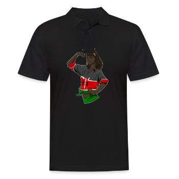 Kenyan Girl Unbreakable I Kenyan Heritage I Kenya - Polo Homme - noir - Devant - Kai (181cm)