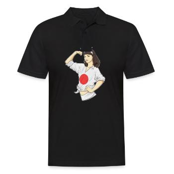 Fille japonaise incassable I Héritage japonais I - Polo Homme - noir - Devant - Kai (181cm)