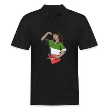 Fille koweïtienne incassable I Héritage koweïtien I - Polo Homme - noir - Devant - Kai (181cm)