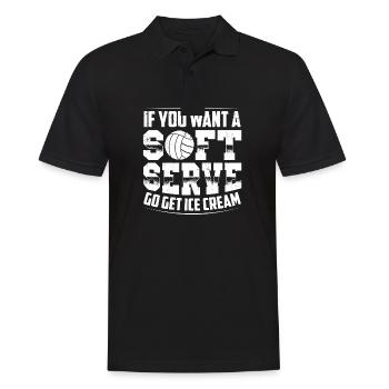 Funny If You Want A Soft Serve Go Get Ice Cream - Polo Homme - noir - Devant - Kai (181cm)