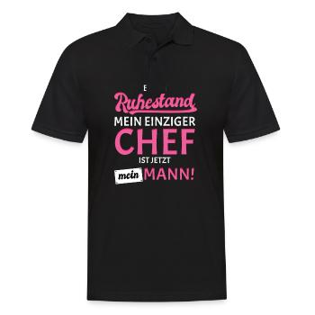 Ruhestand Rente Mann Chef Rentnerin 2022 2023 - Männer Poloshirt - Schwarz - Vorne - Kai (181cm)
