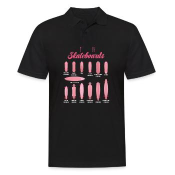 Typen von Skateboards Mädchen Design - Männer Poloshirt - Schwarz - Vorne - Kai (181cm)