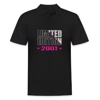 Limited Edition 2001 - Männer Poloshirt - Schwarz - Vorne - Kai (181cm)