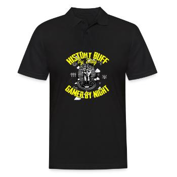 Spruch für Geschichte Liebhaber Zocker Gamer und - Männer Poloshirt - Schwarz - Vorne - Kai (181cm)