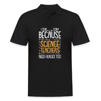 Lustiger Spruch für Geschichte Lehrer und - Männer Poloshirt - Schwarz - Vorne - Kai (181cm)