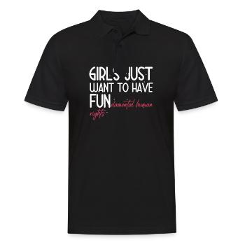 Girls Just Wanna Have Fundamental Rights - Polo Homme - noir - Devant - Kai (181cm)