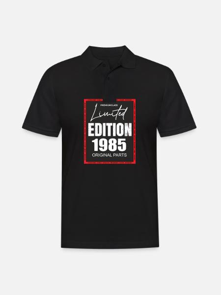 Limited Edition 1985 - Men's Polo Shirt - black