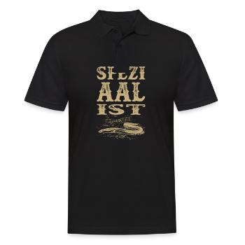 Lustige Angler Geschenke Spezialist Aal Angeln - Männer Poloshirt - Schwarz - Vorne - Kai (181cm)