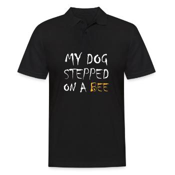 My Dog Stepped on a Bee Dog Lover Bee Dog Dog - Men's Polo Shirt - black - Front - Kai (181cm)