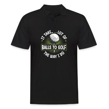It Takes A Lot of Balls To Golf Like I Do Golfers - Polo Homme - noir - Devant - Kai (181cm)