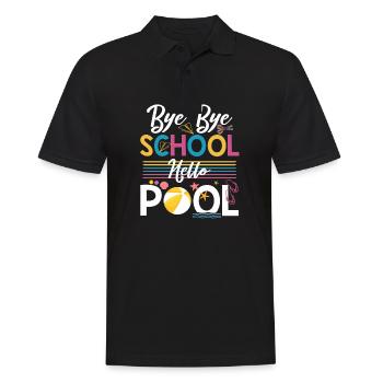 Bye Bye School Hello Pool Teacher Squad Student - Men's Polo Shirt - black - Front - Kai (181cm)