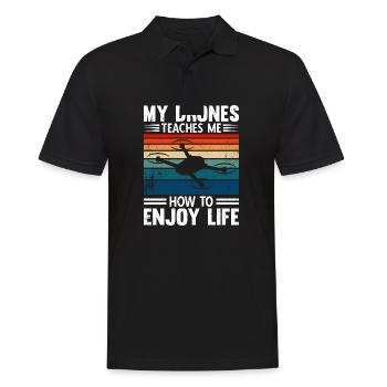 My Drones Teaches Me How To Enjoy Life - Men's Polo Shirt - black - Front - Kai (181cm)