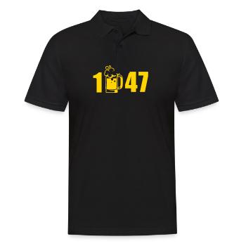 1947 beer party edition - Männer Poloshirt - Schwarz - Vorne - Kai (181cm)