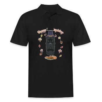Happy Thanksgiving I Dog Lover I Cane Corso - Men's Polo Shirt - black - Front - Kai (181cm)