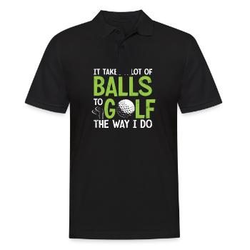 It Takes A Lot of Balls To Golf Like I Do Golfers - Polo Homme - noir - Devant - Kai (181cm)