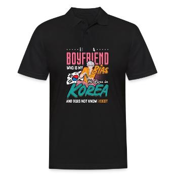 Design pop coréen pour un fan de mode K-Pop - Polo Homme - noir - Devant - Kai (181cm)
