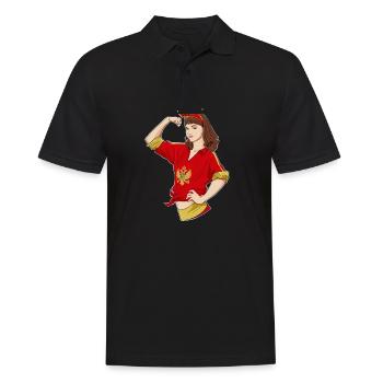 Montenegrin Girl Unbreakable I Heritage - Männer Poloshirt - Schwarz - Vorne - Kai (181cm)
