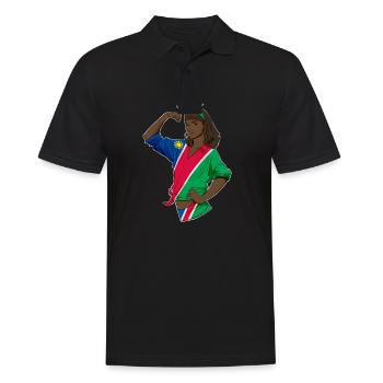 Namibian Girl Unbreakable I Namibian Heritage I - Men's Polo Shirt - black - Front - Kai (181cm)