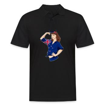 New Zealand Girl Unbreakable I Heritage New - Männer Poloshirt - Schwarz - Vorne - Kai (181cm)