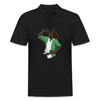 Nigerian Girl Unbreakable I Nigerian Heritage I - Men's Polo Shirt - black - Front - Kai (181cm)