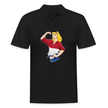 Dutch Girl Unbreakable I Dutch Heritage I - Männer Poloshirt - Schwarz - Vorne - Kai (181cm)
