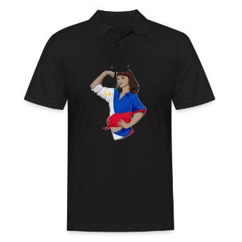 Filipino Girl Unbreakable Filipino Heritage - Männer Poloshirt - Schwarz - Vorne - Kai (181cm)
