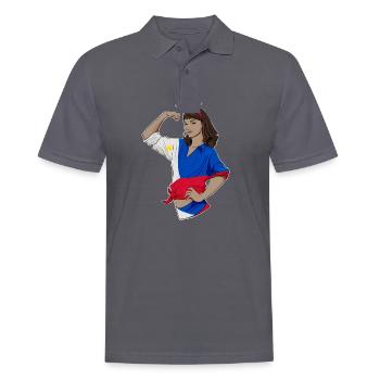 Filipino Girl Unbreakable Filipino Heritage - Männer Poloshirt - Anthrazit - Vorne - Nico (186cm)