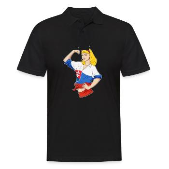 Slovak Girl Unbreakable I Slovak Heritage I - Men's Polo Shirt - black - Front - Kai (181cm)