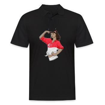 Singapore Girl Unbreakable Singapour Héritage - Polo Homme - noir - Devant - Kai (181cm)