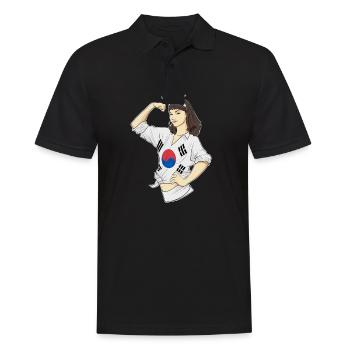 Fille sud-coréenne Incassable I Héritage Sud - Polo Homme - noir - Devant - Kai (181cm)